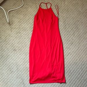Halter express body-con dress. Worn once